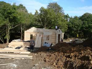 Constructing Ash Mill Cabin